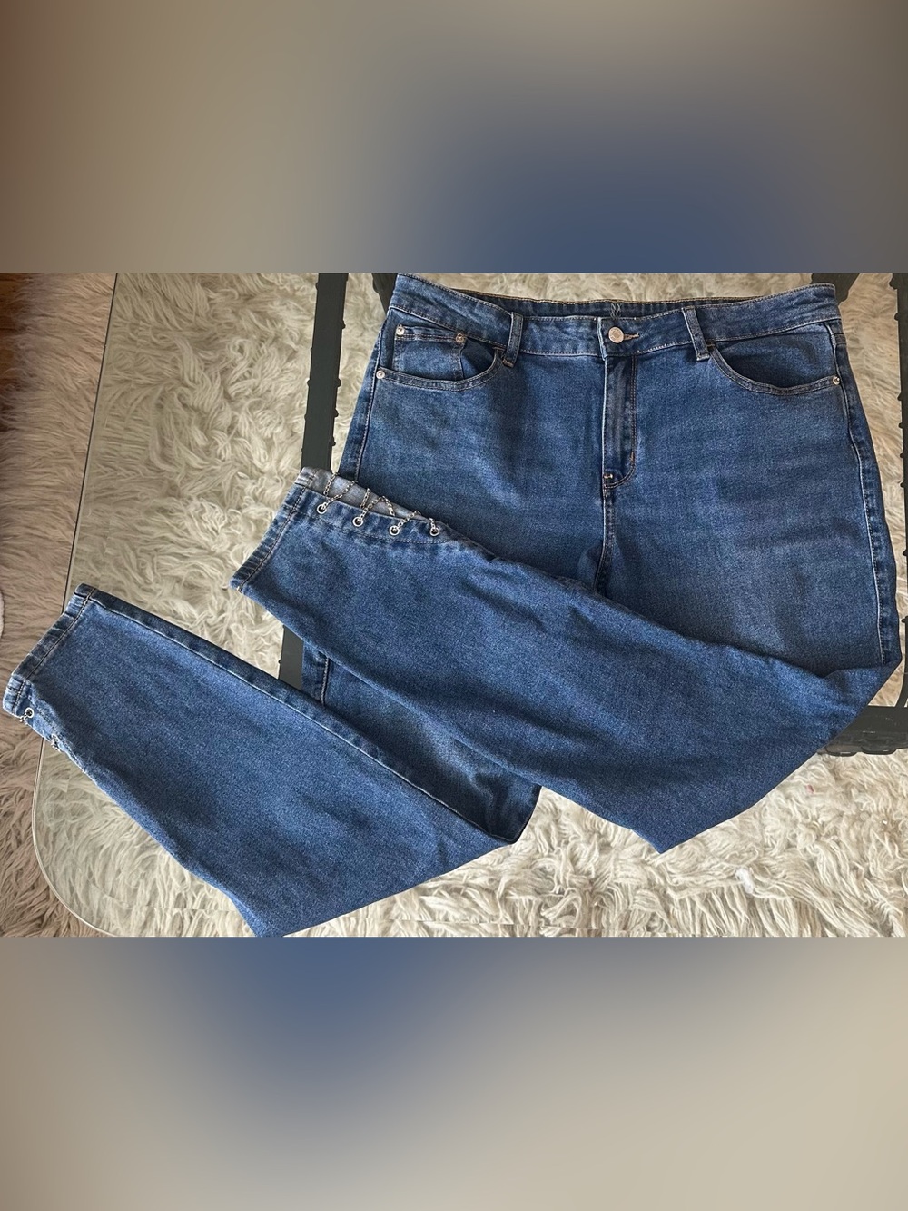 New York & Co Chain Detail Skinny Jeans